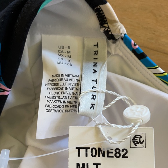 NWT Trina Turk Floral Print Halter Tankini Top - Picture 7 of 8